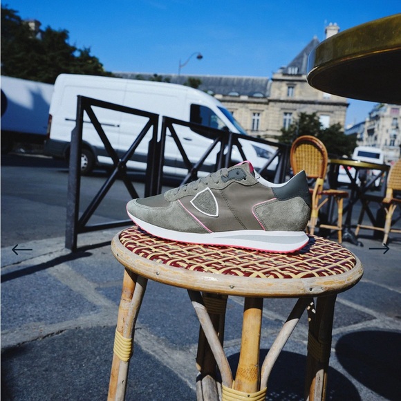 Philippe Model Trpx Low-Top Sneakers in Nylon And Leather, Military Sz 38 - Picture 3 of 7